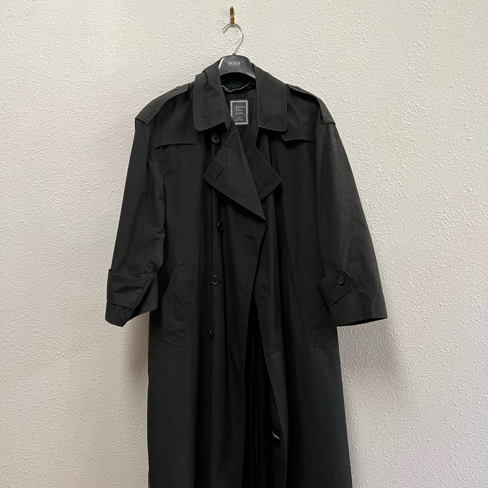 Dior Black Trench Coat Elegant Formal Wear